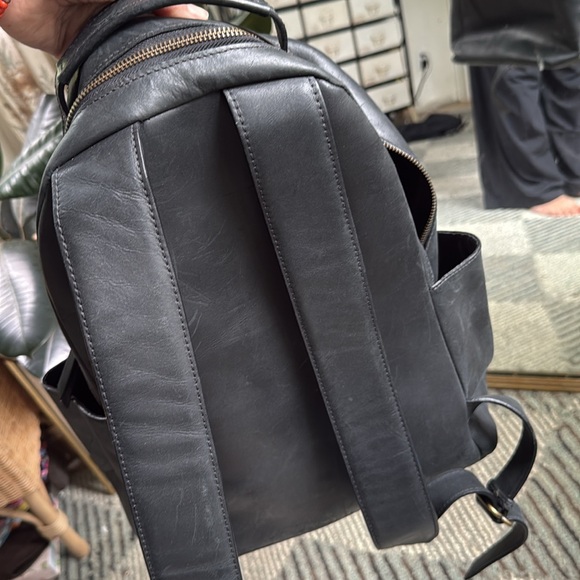 ABLE Alem Leather Backpack in BLACK - Picture 6 of 6